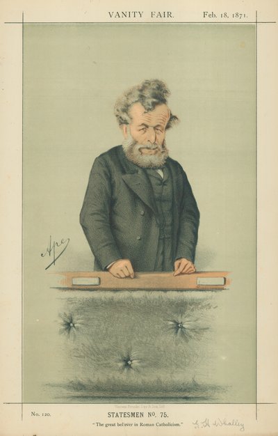 Bay George Hammond Whalley, Roma Katolikliğine büyük inanan, 18 Şubat 1871, Vanity Fair karikatürü by Carlo Pellegrini