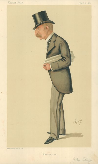 Bay John Slagg Milletvekili, Manchester, 2 Ağustos 1884, Vanity Fair karikatürü by Carlo Pellegrini