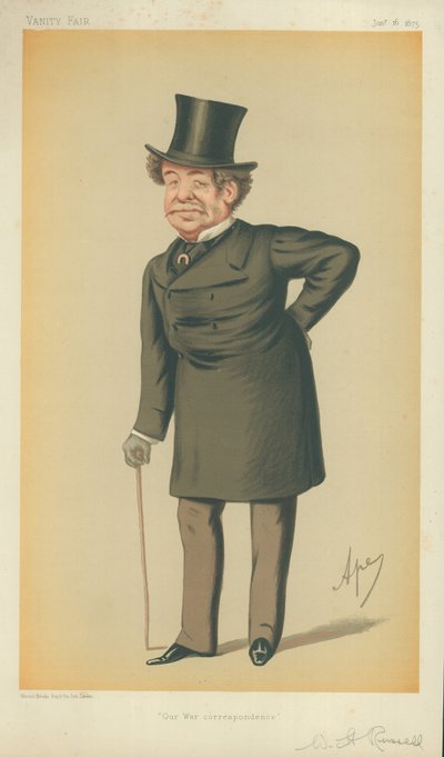 Bay William Howard Russell, savaş yazışmamız, 16 Ocak 1875, Vanity Fair karikatürü by Carlo Pellegrini