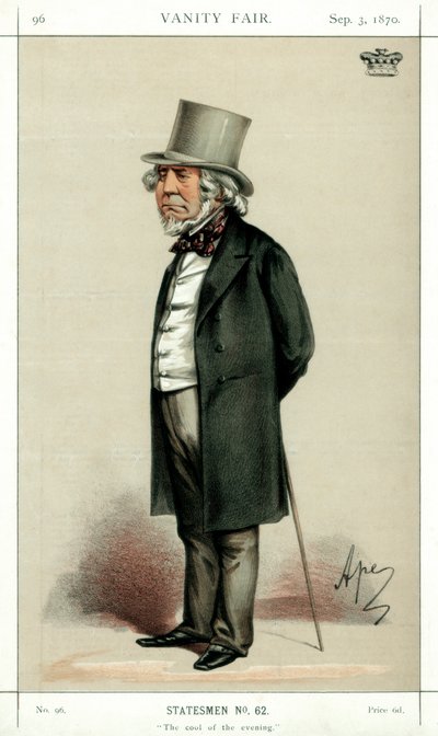 The Cool of the Evening, Lord Houghton, İngiliz şair ve politikacı, 1870. by Carlo Pellegrini