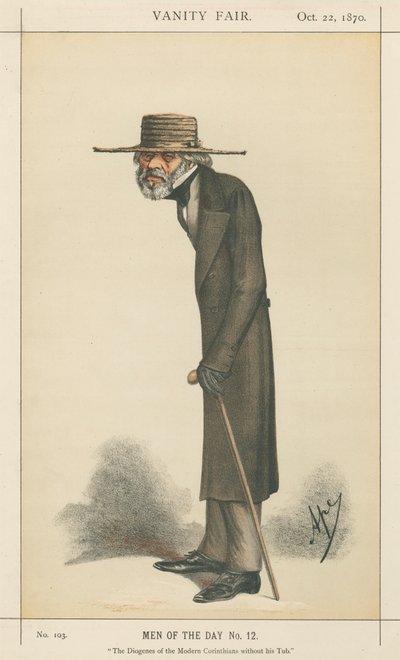 Modern Korintlilerin Küvetsiz Diyojenleri, Thomas Carlyle (Vanity Fair serisi) by Carlo Pellegrini