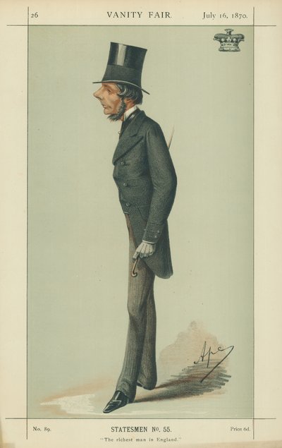 Westminster Markisi, İngiltere'nin en zengin adamı, 16 Temmuz 1870, Vanity Fair karikatürü by Carlo Pellegrini