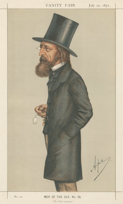 Şair Ödüllü Lord A. Tennyson (Vanity Fair serisi) by Carlo Pellegrini