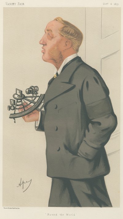 Vanity Fair: Yatçılık Tutkunları; "Dünyanın Etrafında", Bay Thomas Brassey, 6 Ekim 1877 by Carlo Pellegrini