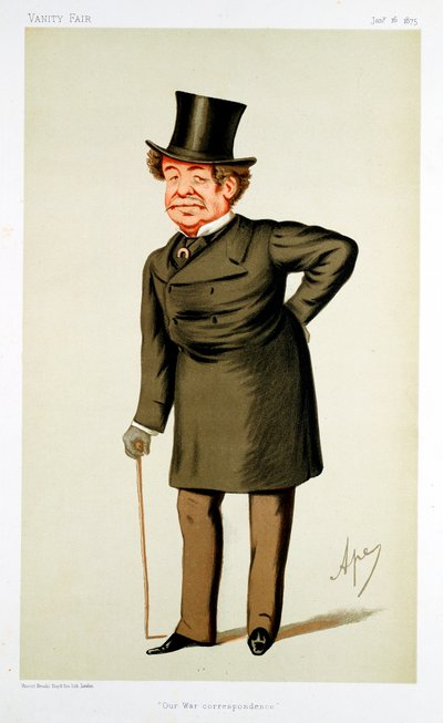 William Howard Russell, İrlanda doğumlu İngiliz gazeteci, 1875 by Carlo Pellegrini