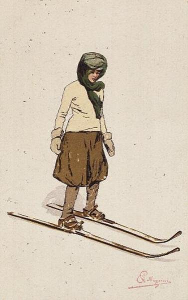 Kadın kayak (renkli taş) by Carlo Pellegrini