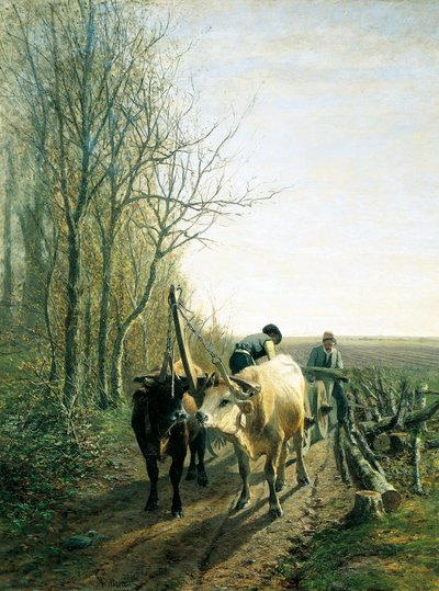Beklenen vergi (vagona bağlı öküz) by Carlo Pittara