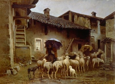 Ahıra dönüş, yazan Carlo Pittara (1836-1890) by Carlo Pittara