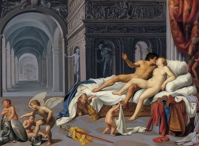 Venüs ve Mars. 1600 civarında by Carlo Saraceni