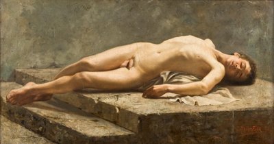 uzanmış çıplak by Carlos Baca Flor
