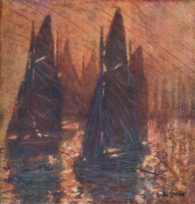 Sisteki Balıkçı Tekneleri, c1913. by Carlos Grethe