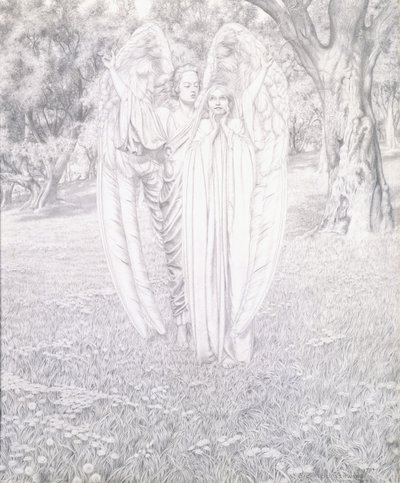 İki Melek, 1904 by Carlos Schwabe
