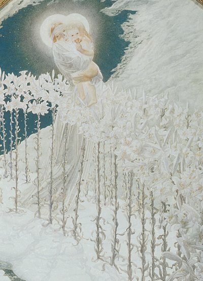 Zambaklar Bakiresi, 1899 by Carlos Schwabe