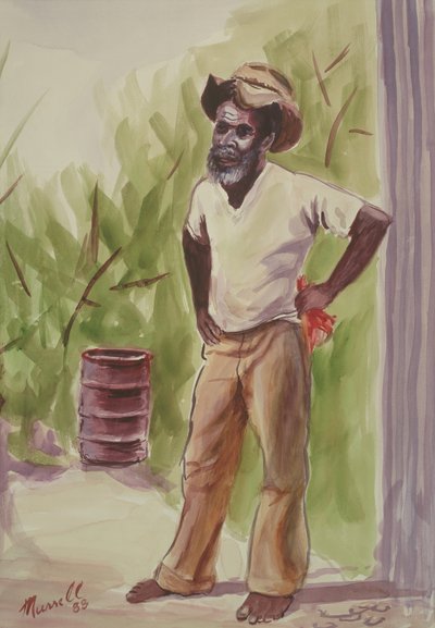 Mola zamanı, 1989 (kağıt üzerinde wc) by Carlton Murrell