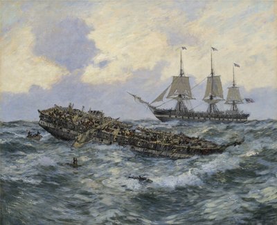 ABD Fırkateyn Anayasası ile HMS Guerriere arasındaki angajman, 1895 by Carlton Theodore Chapman