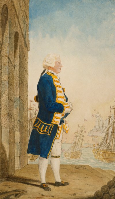 York Dükü, Rıhtımda Bir Bayrak Subay Üniforması giymiş, 1768 by Carmontelle
