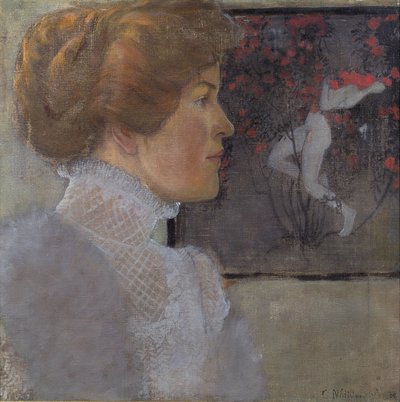bir bayanın portresi by Carola Nahowska