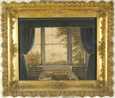 Greta Hall Çalışmasının Güney Penceresi, 1841 by Caroline Bowles