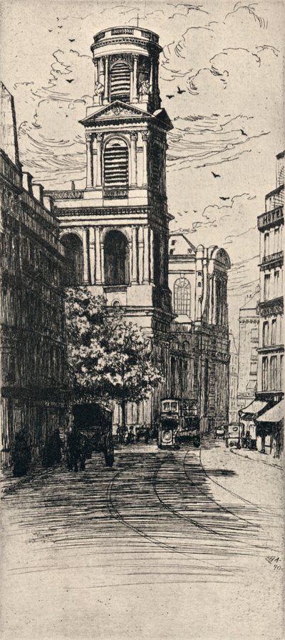 Aziz Sulpice Kilisesi, 1915 by Caroline Helena Armington