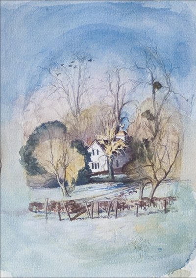 Erken İlkbahar, 2008 (kağıt üzerinde wc ve guaj) by Caroline Hervey Bathurst