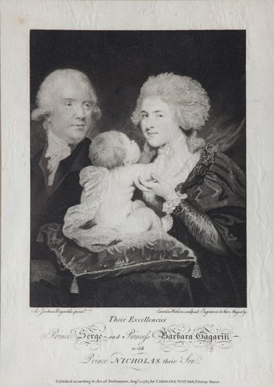 Kont Sergei Sergeyevich Gagarin 1745-1798 ve Kontes Varvara Nikolaevna Gagarina 1
