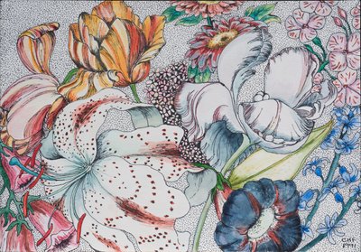 Jumbled Flowers, 1991  by Carolyn Hubbard Ford