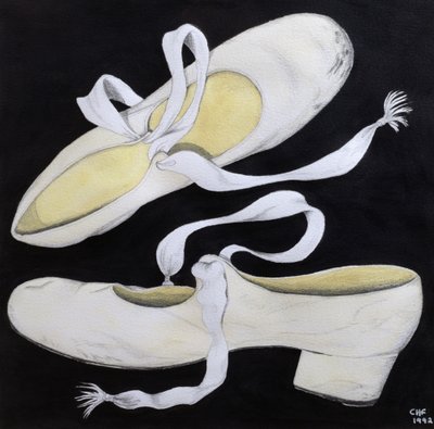 Eski Tap Dans Ayakkabısı, 1992 (kağıt üzerine kalem ve wc) by Carolyn Hubbard Ford