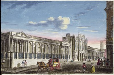 İngiltere Bankası, Threadneedle Caddesi, Bowles ve Carver tarafından gravür by Carrington Bowles and Samuel Carver