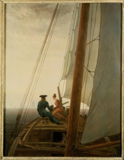 denizci üzerinde by Caspar David Friedrich