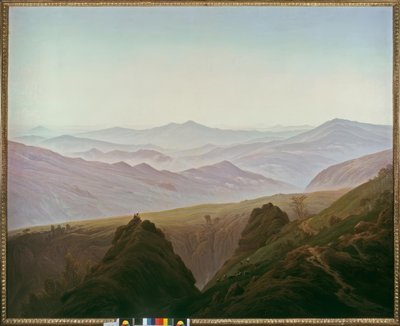 Dağlarda sabah by Caspar David Friedrich