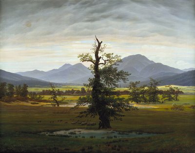 yalnız ağaç by Caspar David Friedrich