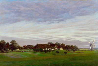 Greifswald Yakınında Düz Kırsal Alan, 1822-1823 by Caspar David Friedrich
