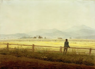 Figürlü dağ manzarası (Schmiedeberger Kamm) by Caspar David Friedrich