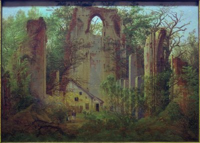 Greifswald yakınlarındaki Eldena manastırı kalıntıları by Caspar David Friedrich