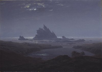 Deniz Kıyısında Kayalık Resif, c. 1824 by Caspar David Friedrich