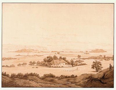 Bir çoban ile Rügen manzara by Caspar David Friedrich