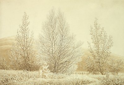 Bahar (kağıt üzerinde kurşun kalem ve sepya) by Caspar David Friedrich