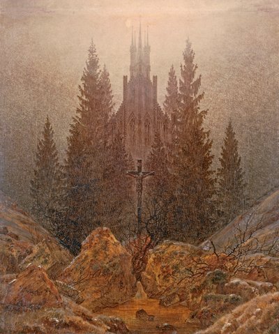 Dağlardaki haç by Caspar David Friedrich