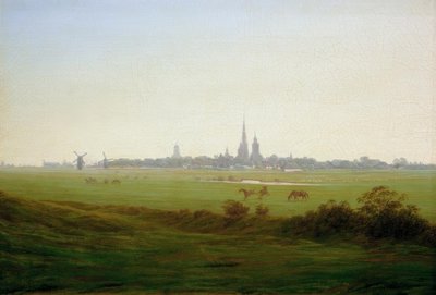 Greifswald yakınlarındaki çayırlar by Caspar David Friedrich