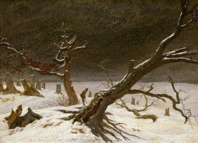 Kış manzarası by Caspar David Friedrich