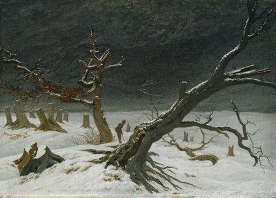 Kış manzarası by Caspar David Friedrich