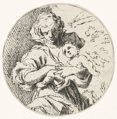 Kucağında çocuğu olan kadın by Caspar Jacobsz. Philips