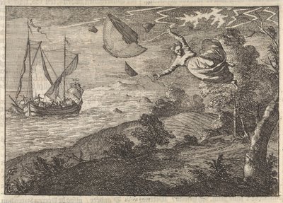 Malmö kıyısında kuvvetli rüzgar, 1679 by Caspar Luyken