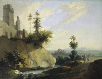 Bir Kale Harabesiyle Peyzaj Kompozisyonu, c.1774-77 by Caspar Wolf
