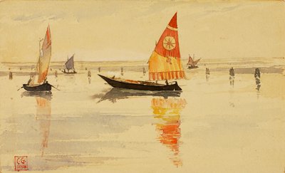 Yelkenli Tekneler Venedik, 1898. by Cass Gilbert