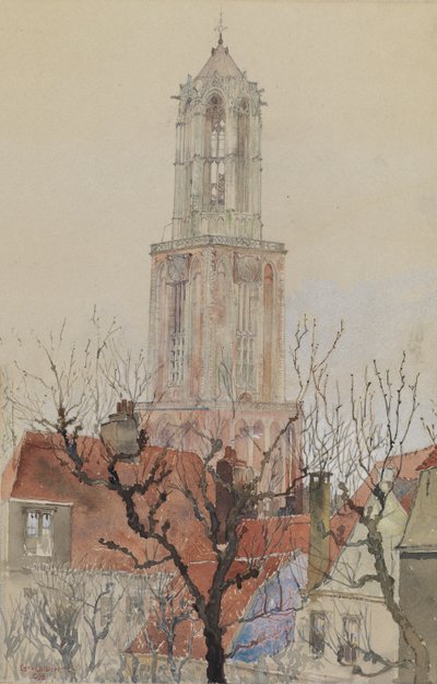 Utrecht Katedrali Kulesi, Hollanda, 1898. by Cass Gilbert