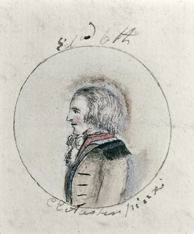 Edward VI (1537-53), c.1790 (kağıt üzerinde kalem & mürekkep ve wc) by Cassandra Austen