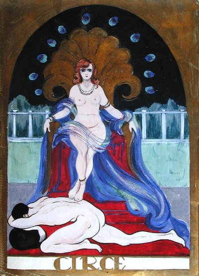 Circe, c.1900-20 (kağıt üzerine suluboya) by Castana Castana
