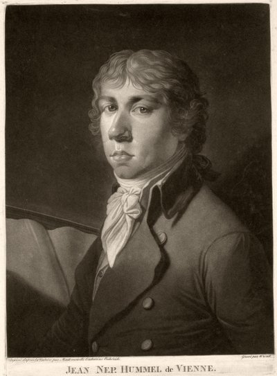 Johann Nepomuk Hummel (1778-1837) engraved by Wrenck  by Catharina Escherich