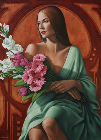 Grace (keten üzerine yağ) by Catherine Abel